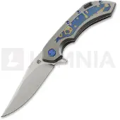 Olamic cutlery Wayfarer 247 S90V Bowie kääntöveitsi, Zirblast Titanium & Fedokume