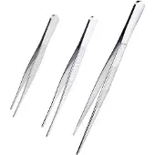 Hobby Hall Keittiön pinsetit, ruostumatonta terästä, 3 kpl (30, 21, 16 cm)