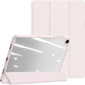 DUX Samsung Galaxy Tab A11+ Toby Tri-Fold Älykäs Lompakkokotelo - Vaaleanpunainen