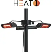 HEAT1 Terassilämmitineco High-line 3 X 670 W, Musta