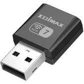 Edimax EW-7822UN7, Langaton, USB, WLAN, Wi-Fi 7 (802.11be), 2880 Mbit/s, Musta