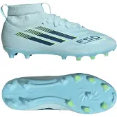 Adidas F50 Sparkfusion League Mid Cut FG/AG Ice Cold Precision - Almond Blue/Dune Pearl/Keltainen Tyttö, koko 31