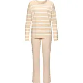 s.Oliver Pyjama beige / valkoinen