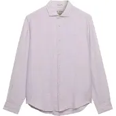 Superdry for man. M4011103A Shirt Riviera Linen lilac (L), Casual, Purple, Long sleeve