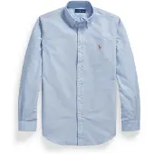 Ralph Lauren Custom Fit Striped Oxford Shirt - Blue - L