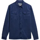 Superdry for man. M4011068A Marine Merchant Military overshirt (L), Casual, Long sleeve, Lyocell, Navy