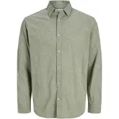 Jack & Jones Jjesummer Linen Blend Shirt L/S Sn - Green - XXL