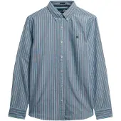 Superdry for man. M4011037A Classic Oxford shirt green (L), Casual, Cotton, Long sleeve