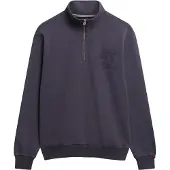 Superdry for man. M2014089A Sweatshirt Athletic Ess Half Zip grey (L), Casual, Cotton, Short sleeve