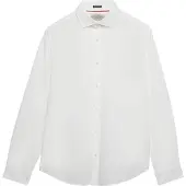 Superdry for man. M4011109A Cut Away White Poplin Shirt (L), Casual, Cotton, Long sleeve