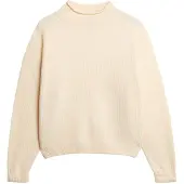Superdry for woman. W6110649A Mock beige jumper (S), Casual, Acrylic