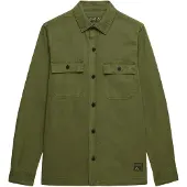 Superdry for man. M4011143A Military green shirt (XL), Casual, Cotton, Long sleeve