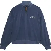 Superdry for woman. W2012599A Heritage Terry sweatshirt blue (S), Casual, Cotton