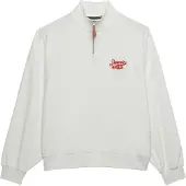 Superdry for woman. W2012599A Heritage Terry Half Zip beige sweatshirt (S), Casual, Cotton
