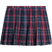Superdry for woman. W7210332A Mid-waisted navy check mini skirt (S), Casual, Polyester