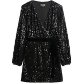 Superdry Sequin Velvet Pitkähihainen Lyhyt Mekko