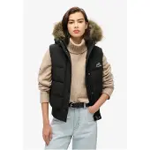 Superdry for woman. W5011784A Waistcoat Everest black (XL), Casual, Recycled Polister, Sustainable