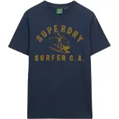 Superdry for man. M1012134A Relaxed navy T-shirt (XXL), Casual, Cotton, Short sleeve