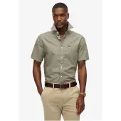 Superdry for man. M4011093A City Cotton Linen shirt green (L), Casual, Short sleeve