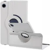 SKALO Samsung Galaxy Tab A11 360 Litchi Kotelo - Valkoinen