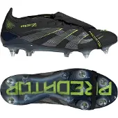 Adidas Predator Elite Fold-over Tongue Sg Electric Stealth - Musta/harmaa/lucid Sitruuna - Pehmeä Nurmi (Sg), koko 42
