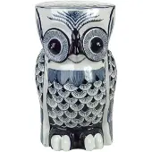 Pols Potten Side Table Owl Flower Blue - Navy - L26X W24X H41.3CM