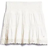 Superdry for woman. W7210324A Miniskirt Ibiza white (L), Casual, Cotton
