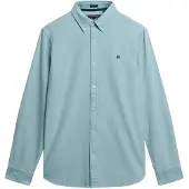 Superdry for man. M4011037A Classic Oxford blue shirt (M), Casual, Cotton, Long sleeve