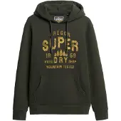 Superdry for man. M2014366A Green Work Shop hoodie (M), Casual, Cotton