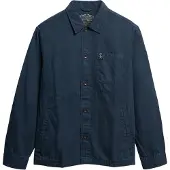 Superdry for man. M4011014A Merchant Lauren navy overshirt (L), Casual, Cotton, Long sleeve