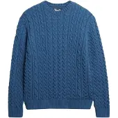 Superdry Jacob Cable Jumper - Blue - XL