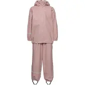 CeLaVi Basic Rainwear Set -Recycle Pu - Pink - 116-122