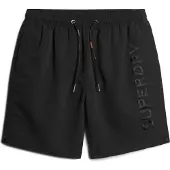 Superdry for man. M3010227A Premium black embroidered swimming costume (S), Beachwear, Sustainable, Recycled polyester