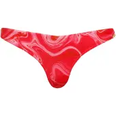 Superdry for woman. W3010389A Bold pink printed bikini bottoms with a bold design (M), Beachwear, Recycled Polister, Sustainable