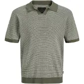 Jack & Jones Jprblahudson Knit Split Neck Ss Sn - Khaki green - M