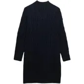 Superdry for woman. W8012130A Slouchy Cable navy dress (M), Casual, Cotton, Long sleeve