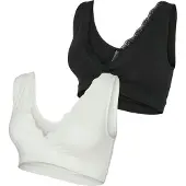 Mamalicious Mlhelena Crossy Lace Bra 2F 2-P Noos - White - S