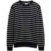 Superdry for man. M6110727A Merchant Breton navy jumper (XXL), Casual, Cotton