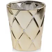 Polnix Kultainen keraaminen glamour-ruukku zirkoneilla 15 cm