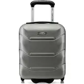 Zagatto Käsimatkatavaralaukku pyörillä 40x30x20 cm, sopii Wizz Air, hopeanharmaa