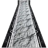 Rugsx Alfombra de pasillo con refuerzo de goma 80 cm MARMUR Mármol, piedra gris 80x180 cm