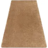 Rugsx Alfombra de lavado moderna LAPIN shaggy antideslizante marfil / marrón 133x180 cm