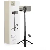 Tech-Protect L06S MagSafe Bluetooth Selfie Stick jalustalla - musta
