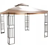 Koopman Kokoontaitettava teräksinen puutarhapaviljonki 300 x 270 cm, beige