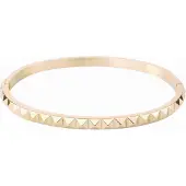 Dark Stud Bangle Thin Gold