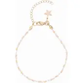 Dark Glass Bead Bracelet Vanilla Mix 2mm
