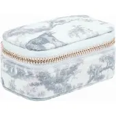 Dark Velvet Jewellery Box Micro Country Blue Savannah Pattern