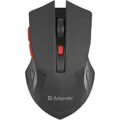 Defender MOUSE DEFENDER ACCURA MM-275 RF BLACK & RED OPTICAL 1600DPI 6P
