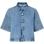 Pieces Sky A-shape Denim Lyhythihainen Paita