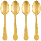Bialetti Pure Gold -espressolusikkasetti, 4 kappaletta, ruostumaton teräs, kulta